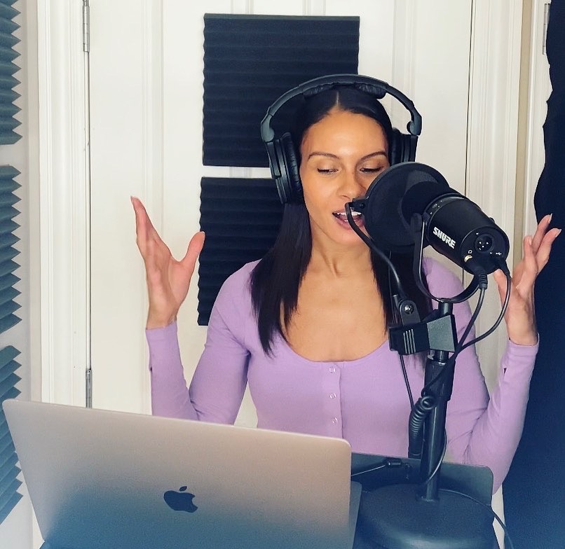 Jacki in recording studio